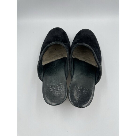 UGG Abbie Winter Clogs Womens Size 7 Black Suede Wooden Platform Slip on Hippie - Picture 5 of 9